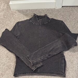 Zara Black High Neck Blouse